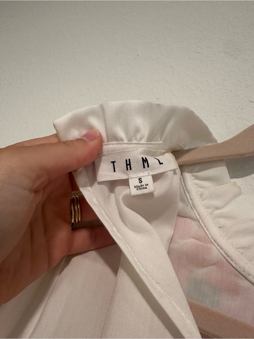 THML Embroidered White Peasant Top - Floral - Picture 3 of 3